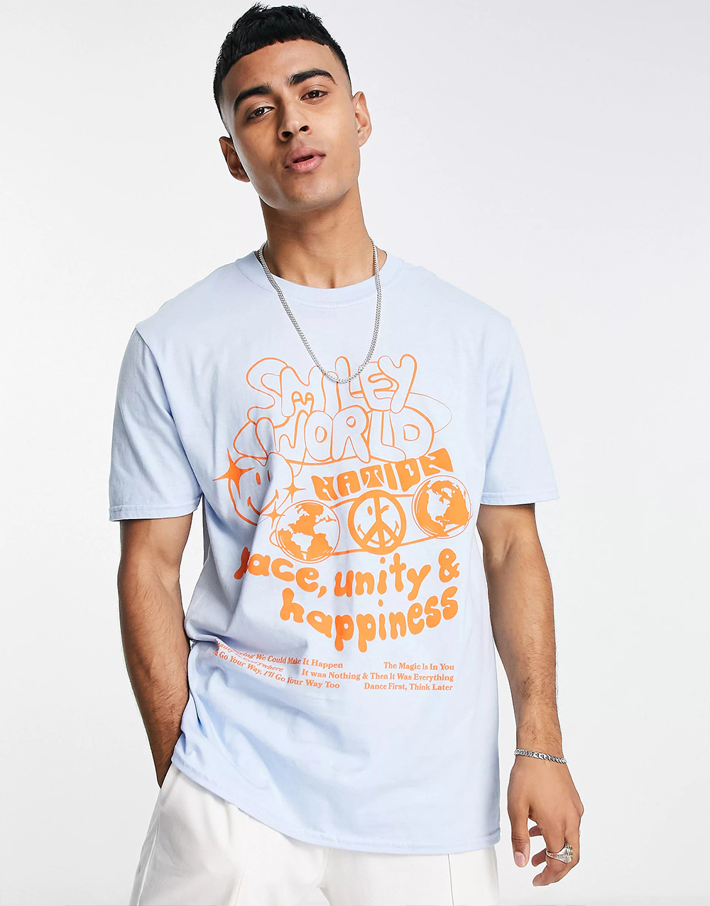 Oversized Knitted T-Shirt In Blue - Image 2