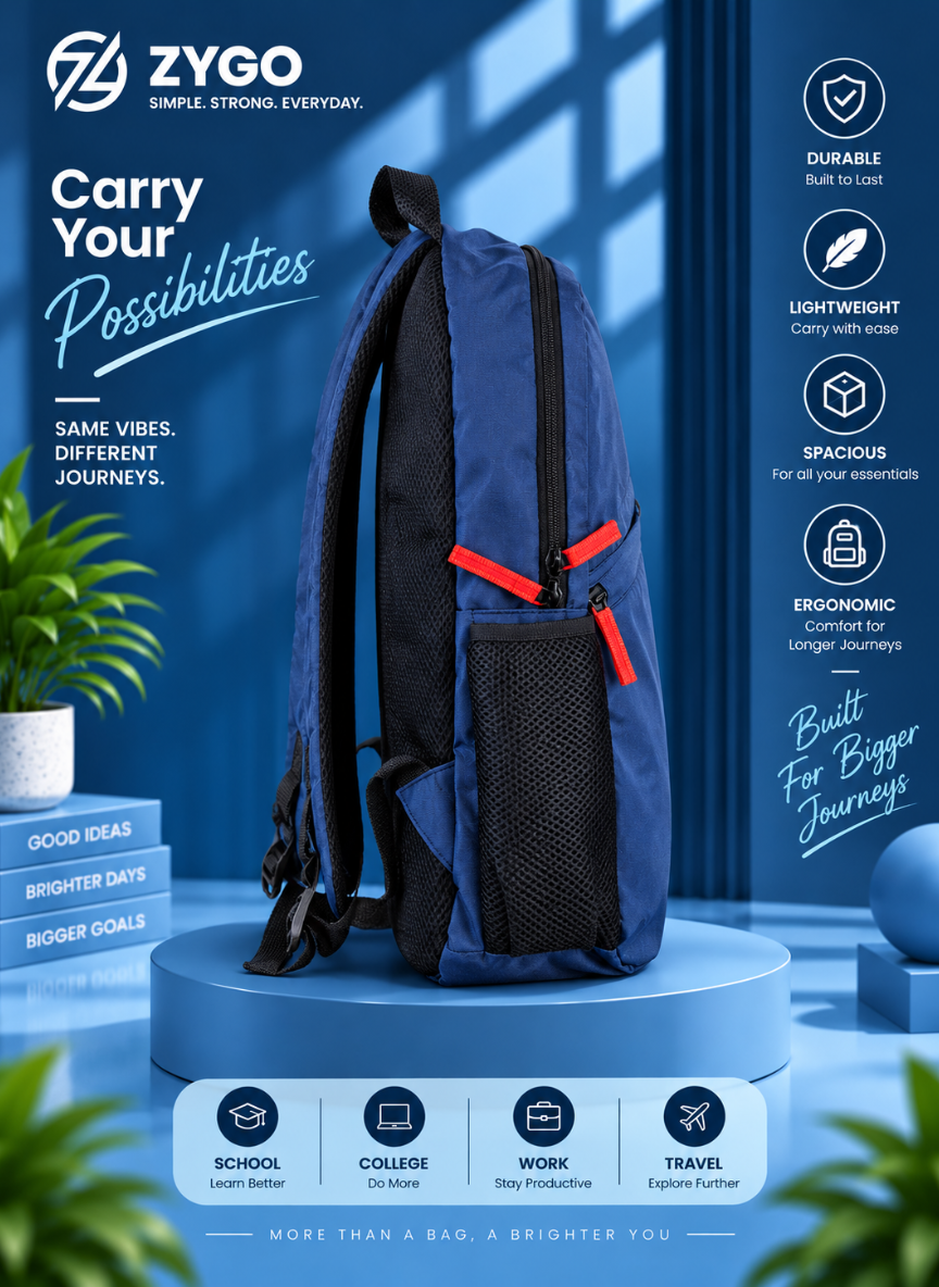 Zygo Royal Blue Laptop Backpack - Image 3