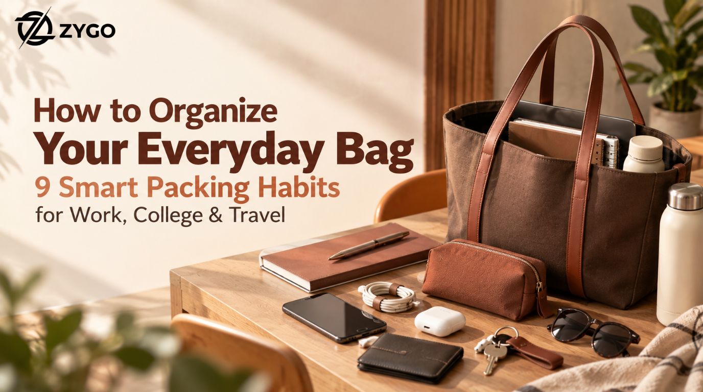 How to organize your everyday bag with smart packing habits for work, college, and travel