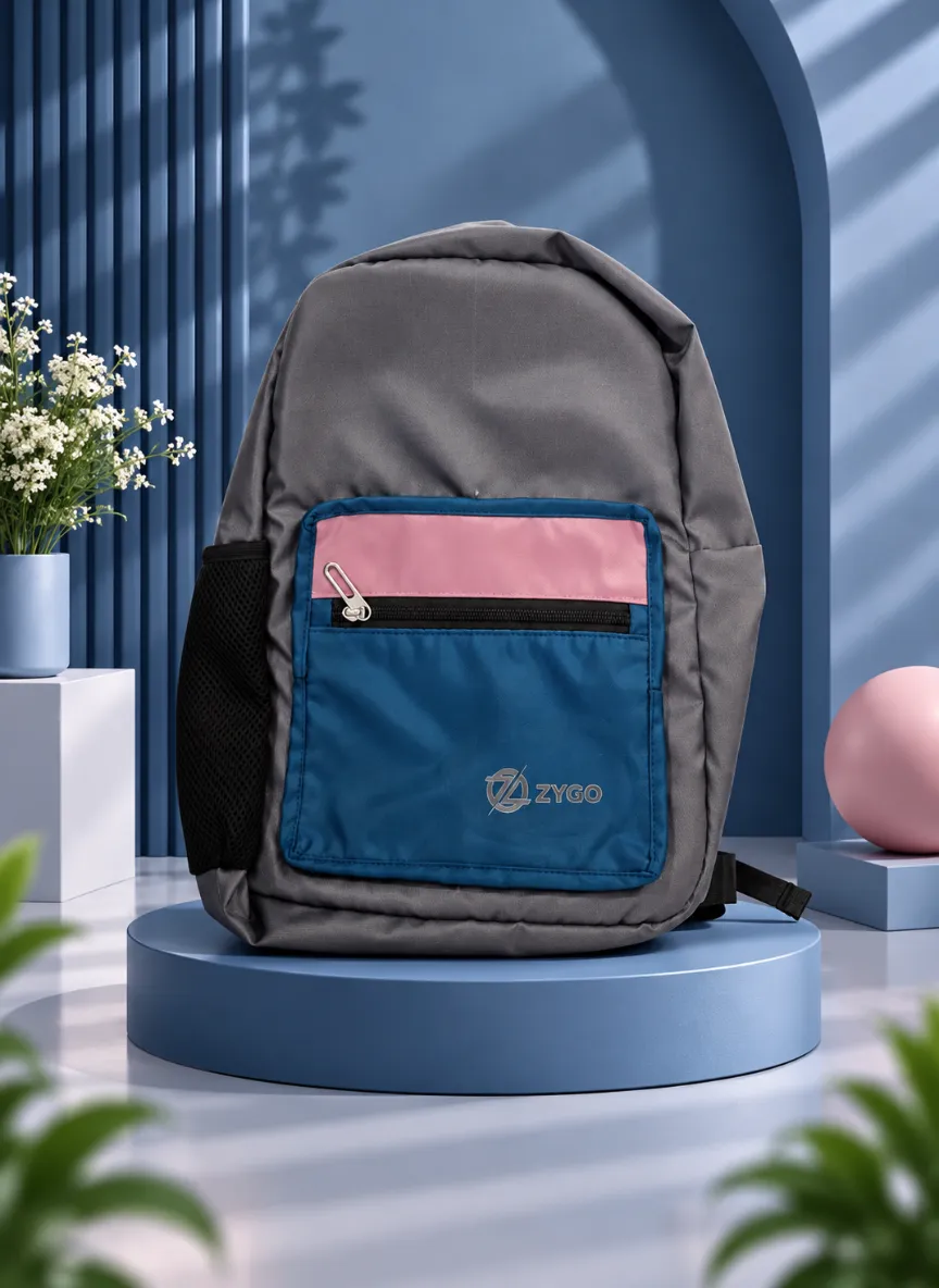 ZYGO Grey Multi-Tone Laptop Pocket Backpack
