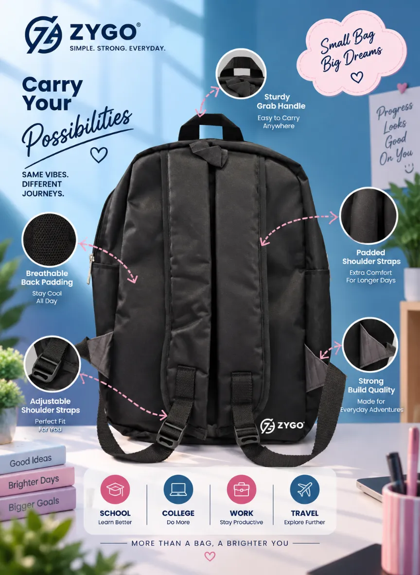 ZYGO Slate Black Dual-Tone Laptop Pocket Backpack - Image 2