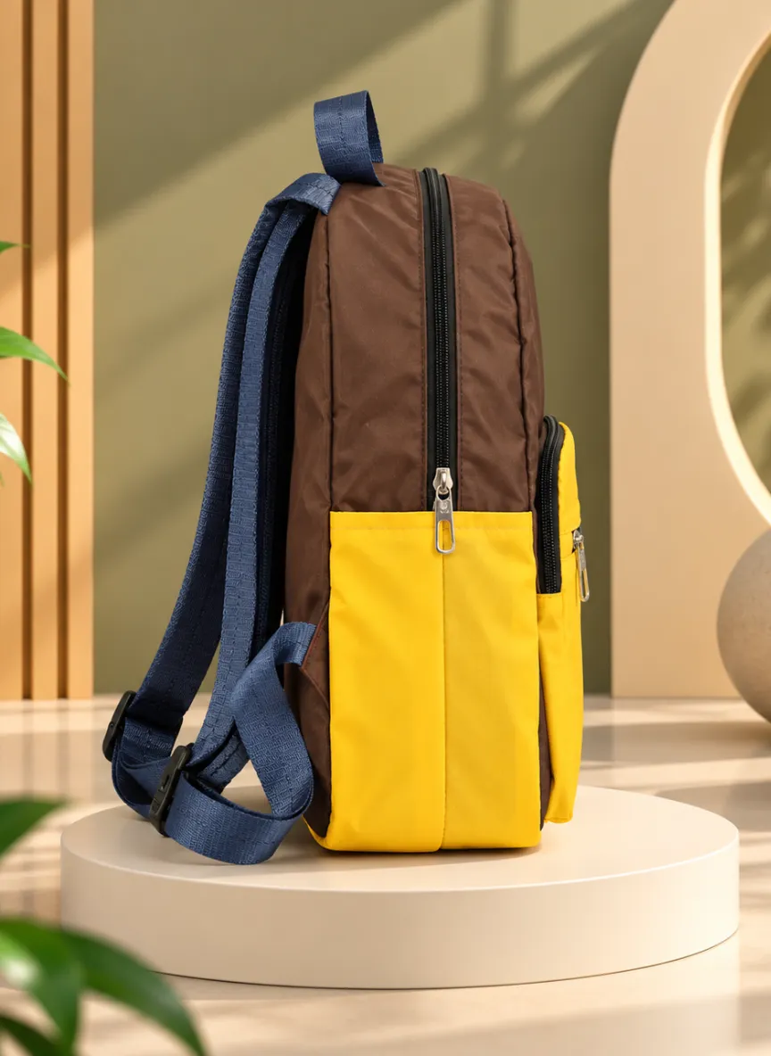 ZYGO Brown Yellow Everyday Backpack - Image 4