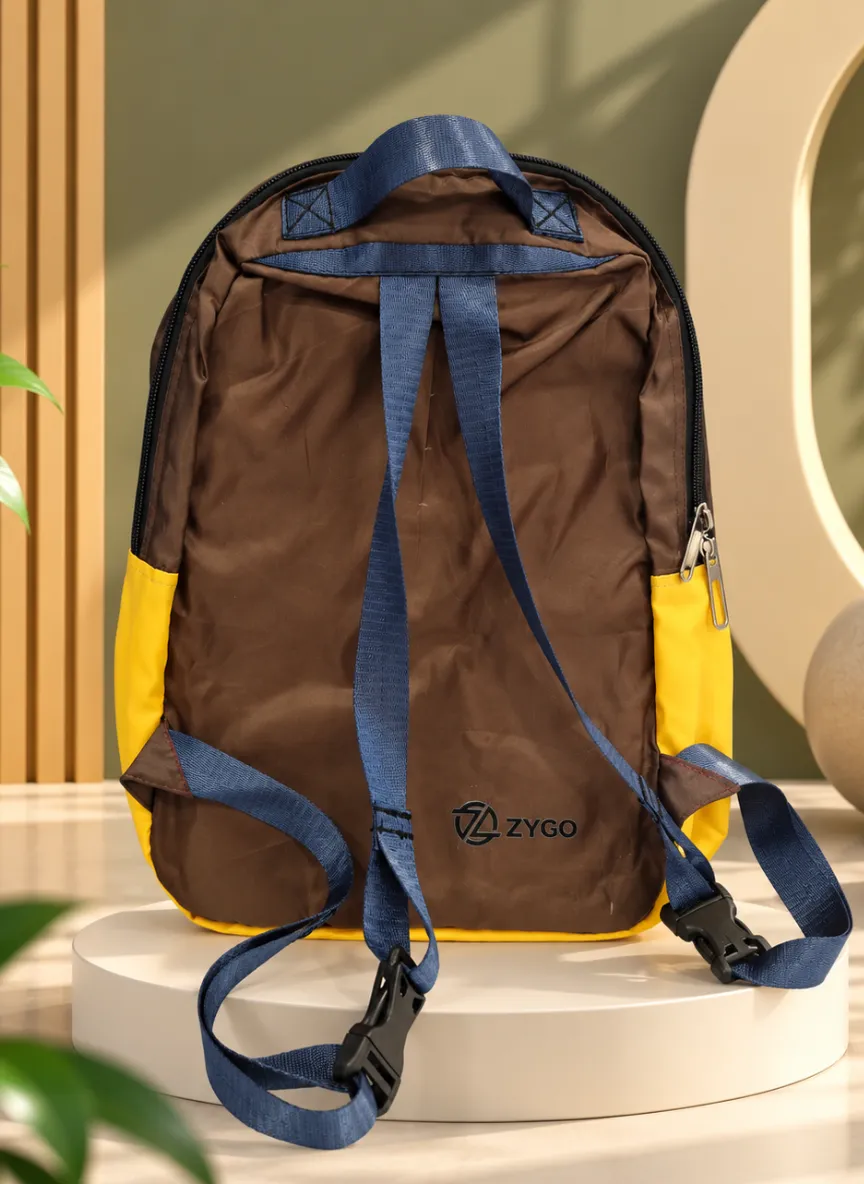 ZYGO Brown Yellow Everyday Backpack - Image 3
