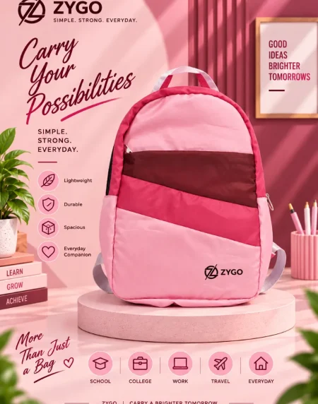 ZygoPinkTri-Tone-BlockBackpack