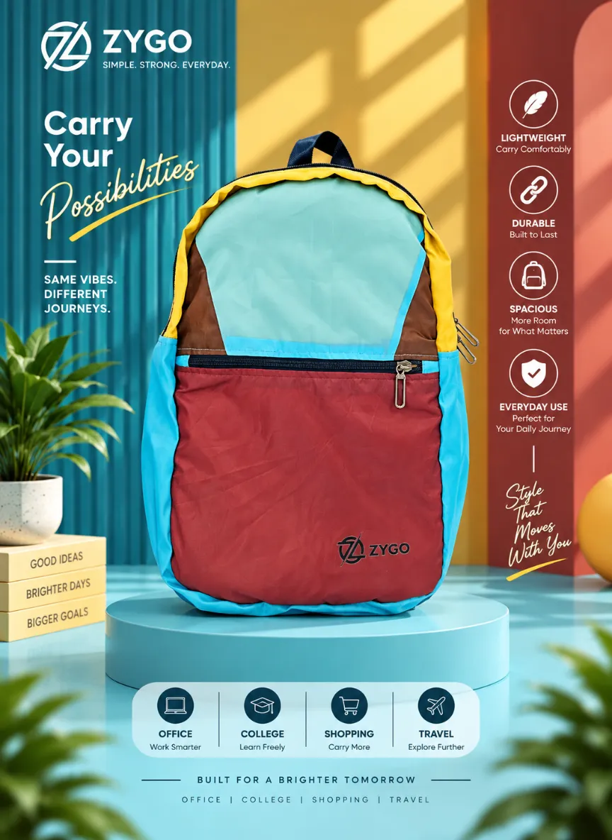 ZYGO Vibrant Multi-Panel Everyday Backpack