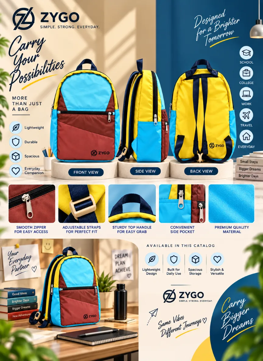 ZYGO Vibrant Multi-Panel Everyday Backpack - Image 2